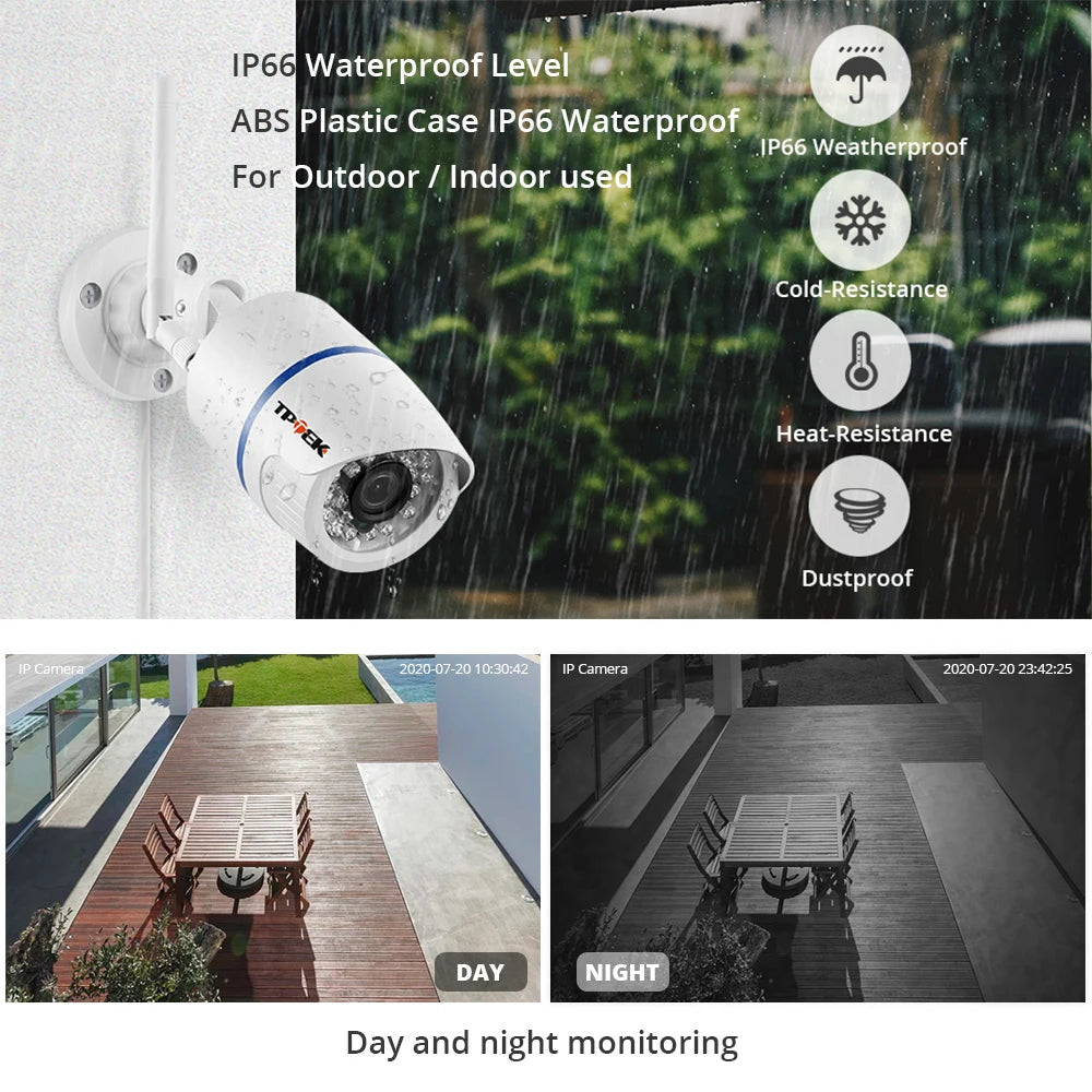 4MP 1080P IP Kamera Outdoor WiFi Home Security Kamera Drahtlose Überwachung Wi-Fi Kugel Wasserdichte IP Video HD Camara camHi Cam