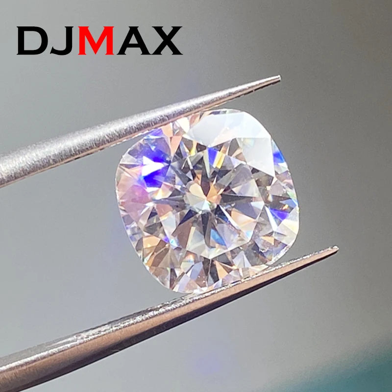 Djmax 3-10mm seltener kissens chliff moissanit loser stein echt d farbe vvs1 kissen form zertifizierte moissanite diamanten