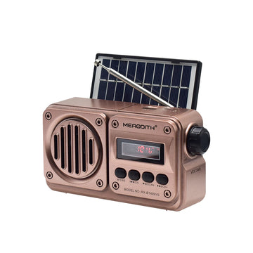 MD-499 Drahtloser Bluetooth-Lautsprecher, MP3-Wiedergabe, FM-Radio, Solarladung, Notstromausfall, Radio, volles Band, hohe Empfindlichkeit